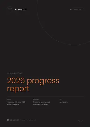 Cover of Sample web emissions audit report